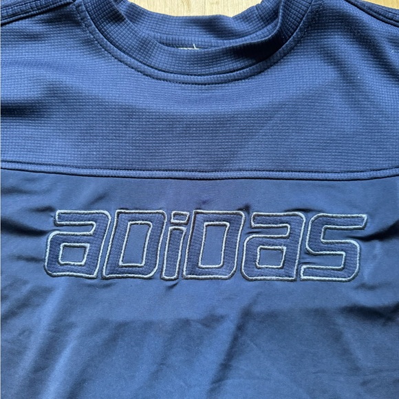 Vintage 90S Adidas Centre Logo Hype Jersey Long-sleeve - Picture 4 of 5